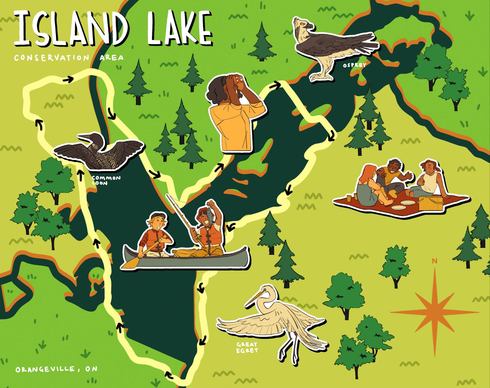 Island Lake Map